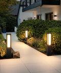 Landscape Path Light 32 Inch Outdoor Bollard Aluminum 8W 800LM LED Lighting For Lawn Patio Courtyard Driveway And Garden