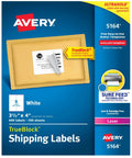 Pro Grade Printable Shipping And Mailing Labels Featuring Sweet Sure Feed Tech For Laser Printers With Trueblock Total Coverage To Hide Old Tags 3-1/3 X 4 Inches White 600 Sheets packaging with example label