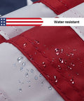 Close-up of water-resistant 12x18 Inches Embroidered American Boat Flag Double Sided For Outdoors Nylon Flag With Brass Grommets
