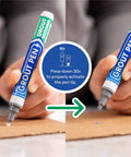 Gray Tile Grout Paint Marker For Quick DIY Recolor Waterproof Grout Pen With Colorant and Sealer Narrow 5mm Tip 7mL in use