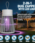 Indoor Outdoor Mosquito Zapper USB Rechargeable Bug Killer Lamp Portable UV Insect Trap with LED light for camping patio