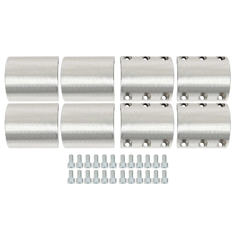 Heavy Duty 4 Pack Split Collar Tube Clamp For UTV Roll Cages Weldable Or Bolt On Mount Fits One And Three Quarter Inch OD Tubing