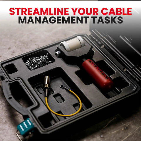 XP1000-LC Magnetic Wire Puller With Flexible Steel Leader And Durable Case for wiring and cable installations in protective foam case.