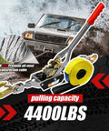 Heavy Duty Come Along Winch With 10 Foot Cable And 2 Ton Load Capacity Two Gears Dual Hooks Workhorse Grade Straps Included Ideal For Construction Automotive Farm Fences, 5mm 10ft cable