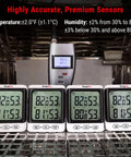 Wireless Indoor Outdoor Thermometer With 500 Ft Range, cold-resistant sensor, waterproof monitor, 3.3 inch LCD display