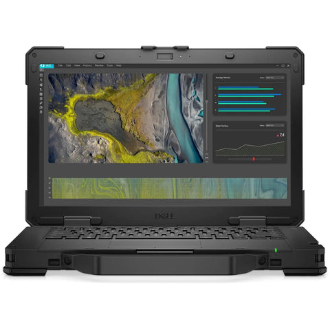 Rock Solid 14 Inch Rugged Laptop Featuring Full HD 1080p Display Intel Core I5 11Th Gen Processor 16GB RAM 512GB SSD Sleek Black Build And Hella Smooth Daily Driver Performance Today open with data on screen.