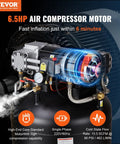 Quiet Badass 80 Gallon Air Compressor 6.5 HP Oil Free Tank cranks out 145 PSI air compressor motor with pressure gauge and quick inflation feature.