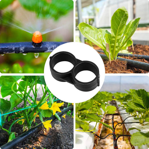20 Pack End Closure Caps For One Half Inch Drip Irrigation Tubing 17mm Stop End Plugs Fittings Kit For Garden Greenhouse Patio Lawn Watering System.