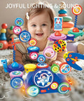 Space Gear STEM Toy Set For Ages 3 And Up With Electric Drive System, 30 Piece Educational Construction Toys with gears, lights, and music