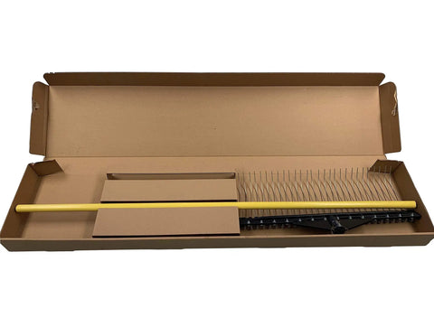All Purpose Garden Landscape Rake With 21 Inch Head And 47 Inch Lightweight Wood Handle packaged in a brown box