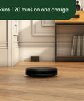 Roomba Vac Robot Vacuum With Power Suction, 3-Stage Cleaning For Carpet And Hard Floors in a home environment, Model Q0120.