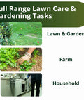 Two Gallon Garden Pump Sprayer For Landscaping With Brass Nozzle shown in lawn, garden, farm, and household applications