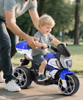 6V Kids Electric Three-Wheel Ride-On Motorcycle For Ages 3-8, totally durable toy bike with headlight, horn, MP3 USB music, phone connect