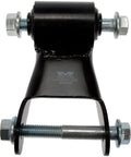 Rearward Leaf Spring Shackle Replacement For Select Chevy And GMC Models, Drop-In Direct Fit Suspension Part, Beefy Heavy-Duty Steel, Powder Coated Finish, Built For Tough Roads And Easy Install, front view.