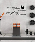 Two Sheets Vinyl Wall Quote Decals Set Motivational Attitude Quotes Believe In Yourself Inspirational Sayings For Home Office Gym