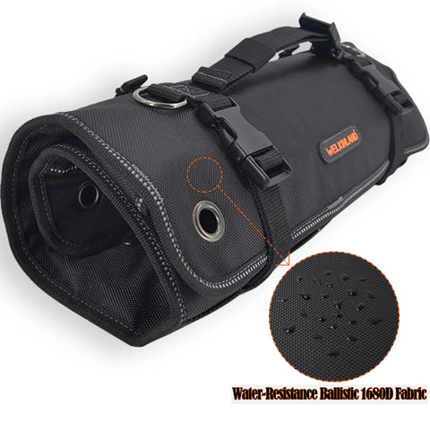 22 Pocket Wrench Tool Roll For 0.25 To 1.25 Inch Wrenches, Roll Up Set Holder Bag, Wrench Sleeve Wrap And Pouch, Space Saving Organizer For Mechanics, Portable, Durable, Easy Access, Tools Not Included