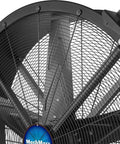 Close-up of Hella Powerful 47 Inch Portable Industrial Fan With Stepless Variable Speed Motor's fan blades and grille.