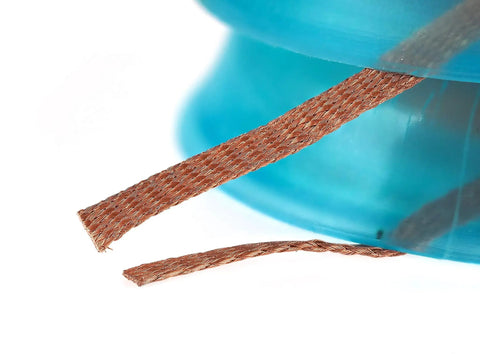 No Clean Desolder Braid 3.0mm Wide 1.5m Length for SMD Component Solder Removal Including BGAs next to blue spool