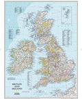 Britain And Ireland Classic Wall Map Art Quality Print 23.5 By 30.25 Inches detailed geography and rich colors on polypropylene