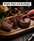 Digital Instant Read Meat Thermometer For Grilling And Cooking, NSF Certified Waterproof IP67, measuring steak temperature