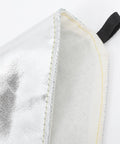 Heavy Duty Heat Resistant Aluminum Foil Arm Sleeves, Waterproof Cut Resistant Forearm Guards Shop Tough Armor For Welders Mechanics And Garage Grinders, 2 Pack close-up of interior fabric and silver coating details.
