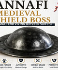 Hand Forged Iron Shield Boss Umbo For Close Combat Grade Medieval Shield Mount Eight Inch Functional Hema Hammered Look