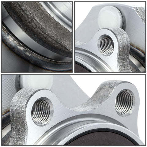 Close-up of Front Wheel Bearing Hub Assembly For Nissan Rogue And Rogue Sport 2014 To 2019 Driver Or Passenger Side Bare Steel