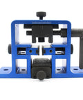 Front view of Pro Grade Pistol Sight Pusher Tool with Reversible Prong and Solid Construction for quick dovetail sight work, blue.