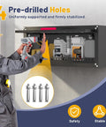 Sturdy 31.5 Inch Metal Wall Cabinet For Garage With Up Flip Door And Handle, Wall Mounted Floating Tool Storage Cabinet For Garage, Basement, And Warehouse, Tough As Nails Heavy Duty Steel Construction Built To Last. Mounted with pre-drilled holes