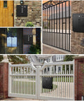 Beefy Locking Wall Mounted Mailbox With Key Lock And Large Capacity For Outdoor Newspaper Compartment, Black Metal on Gates