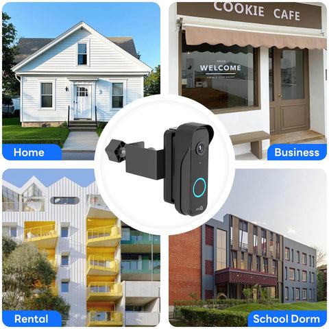 Anti Theft Doorbell Mount For Video Doorbell Camera Adjustable Left And Right Viewing Angle 40 To 140 Degrees Anti Blocks