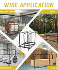 Folding Table Cart With Swivel Wheels, Heavy Duty Dolly That Handles Up To 1800 Lbs And 10 Table Capacity, Adjustable Panel Cart For Banquets, Parties, Meetings, And Events, Durable Alloy Steel Construction, shown with tables, wood, pipes, and boxes