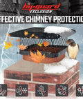 Bolt On Galvanized Steel Chimney Cover For Single Flue, 13 X 13 Inches, guarding against rain, snow, debris and bird on brick chimney.