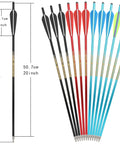 Aluminum Crossbow Bolts 20 And 22 Inch Arrows With Screw In Broadheads For Hunting And Target Practice, multiple colors