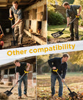 Person uses Long Lightweight Beach Sand Sifting Shovel With Ten Millimeter Holes in farm and garden settings