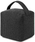 Heavy Duty Weighted Door Stopper With 4.4 Lb Internal Weight Keeps Interior Doors Stable Against Drafts, square base with handle.