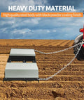 Heavy Duty 6Ft Drag Harrow Driveway Grader With 16Ft Chain for ATV UTV Tractor and Mower leveling soil on field