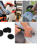 10 Pack Tower Shaped Rubber Grommet Kit Black Drill Hole Protectors For Cables And Wires Tough As Nails Wall Panel Grommets insulated flame retardant for cable management