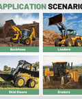 Application scenarios for Bolt On Trenching Bucket Teeth For Skid Steers And Mini Excavators Five Eighth Inch Lip Fit with heavy equipment.