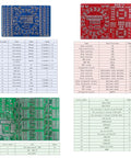 Three Pack SMD Soldering Practice Kit For SMT Training Boards with easy to hard components and detail tables for reference