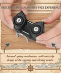 Two Pack Cam Cleat Set With Wire Flaired Leading Ring, 316 Stainless Steel, Fits 3mm To 15mm Rope, Quick Rope Threading