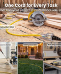 Heavy Duty 100 Ft Outdoor Extension Cord 10 3 Gauge SJTW 10 AWG 3 Prong Power Cable With Lighted End Waterproof for tools