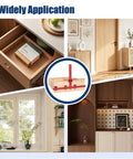 Dead On Accuracy Cabinet Drill Jig For Perfect Handle Alignment And Drawer Pull Placement With Solid Aluminum Body in various cabinet settings.