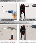 Installation steps for Heavy Duty Steel Garage Hooks Pack Of 10 For Organizing Power Tools Ladders Bikes And Bulk Gear With Ultra Secure Hold