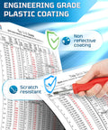 Dead On Inch And Metric Tap Drill Size Guide With A Slick Waterproof Magnetic Chart showcasing scratch-resistant, non-reflective coating.