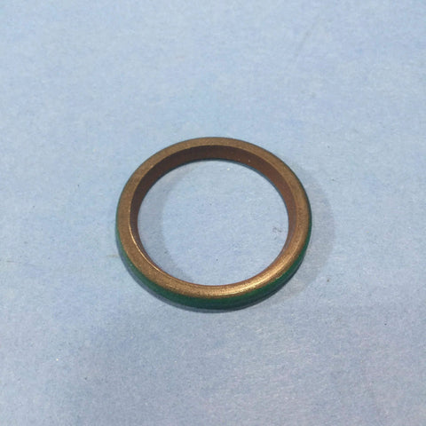 Chicago Rawhide oil seal for radial shaft, 1-1/8 x 1-3/8 x 1/8 in, brown with green outer edge