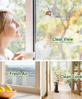 Aluminum Window Screen Mesh Roll 3x25 Insect Screen For Sliding Doors Patio Balcony DIY Installation with bird outside