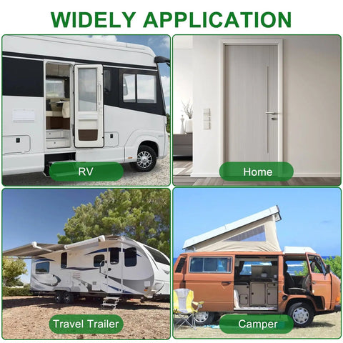 Magnetic RV Door Stopper Set 2 Pack Stainless Steel Door Catch No Drilling Wall Mount For Camper Trailer Motor Home Boat