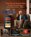 Electric Humidor For Home Use 48L Cigar Cabinet With Cooling Temperature Control 350 Count Capacity demonstrated indoors.