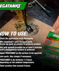Instruction sheet for Two Part Epoxy Resin And Cold Weld Adhesive For Gas Tanks And General Repairs.